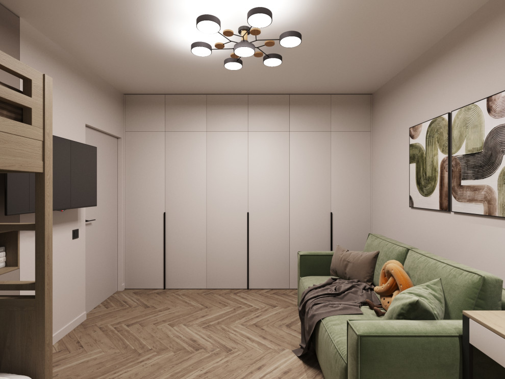 Дизайн-проект - Евротрешка 66 м2 для молодой многодетной семьи