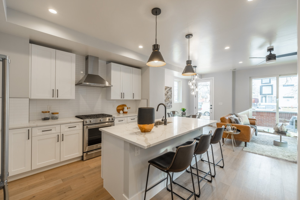Transitional kitchen photo in Denver