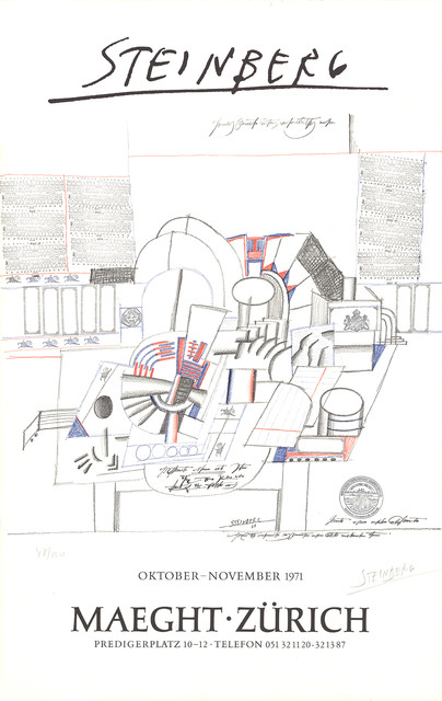 Saul Steinberg-Couple-1971 Lithograph