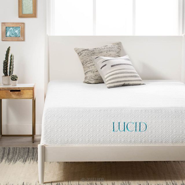 LUCID 14" Plush Memory Foam Mattress, Four-Layer, King