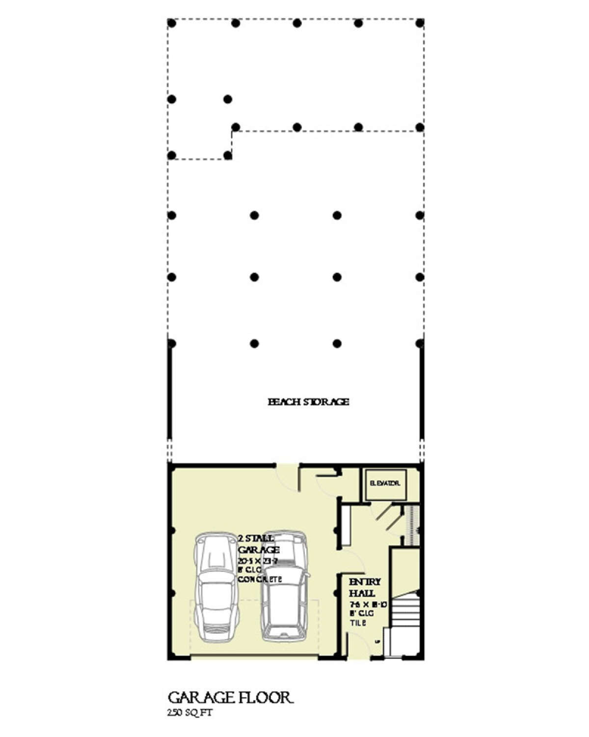 home plan interior garage