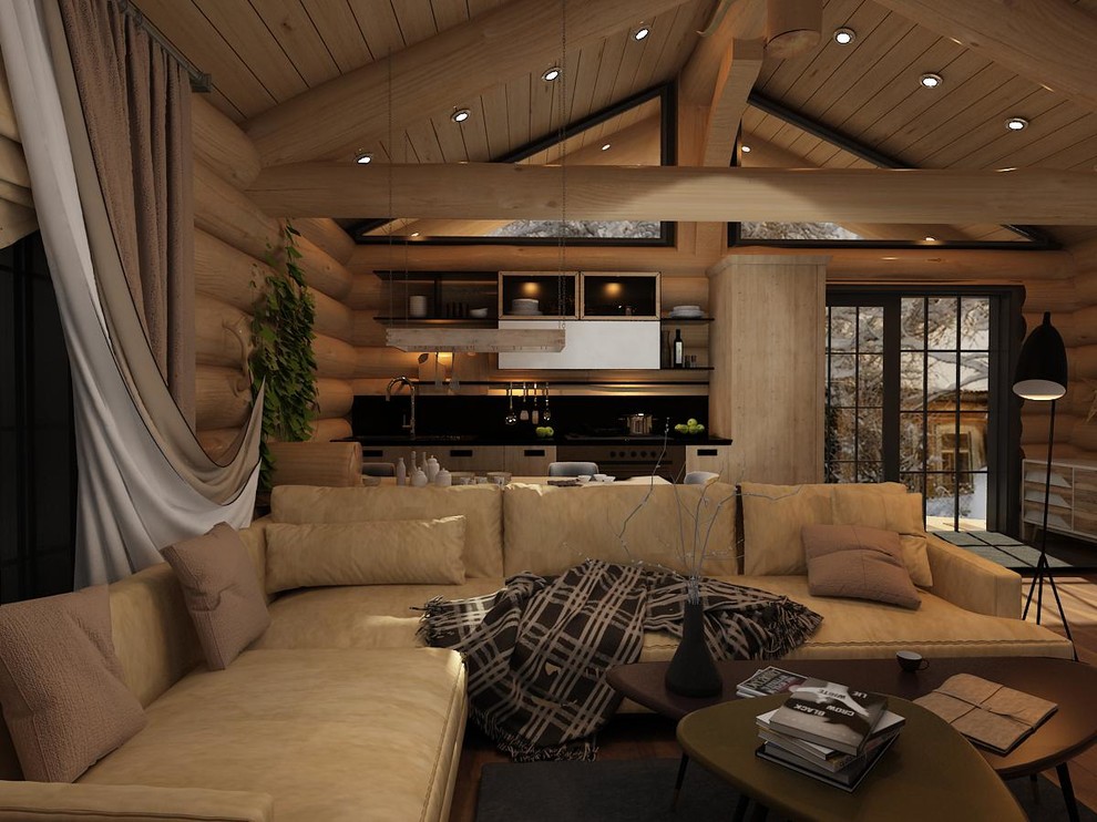 Проект, интерьер бани из бревна