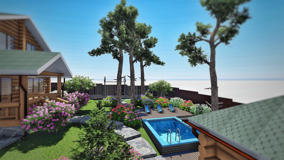 Ландшафтный дизайн участка в СНТ Хрустальный