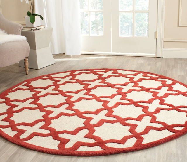 Safavieh Cambridge Collection CAM125 Rug, Ivory/Rust, 2'6"x4'