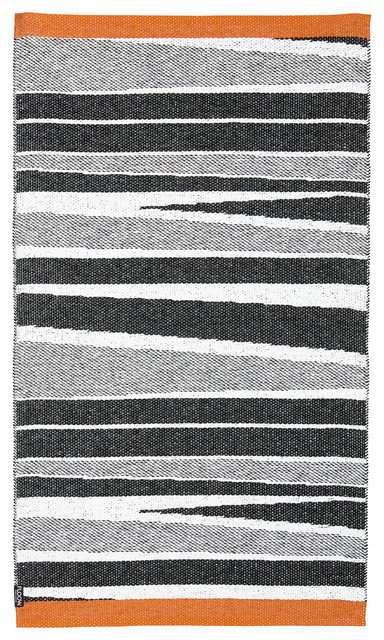 B&W Orange Woven Vinyl Rug, 150x210 cm