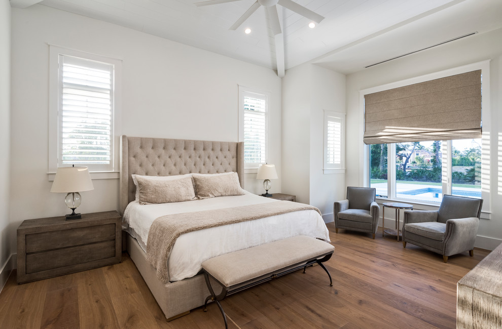 Photo of a transitional bedroom in Miami.