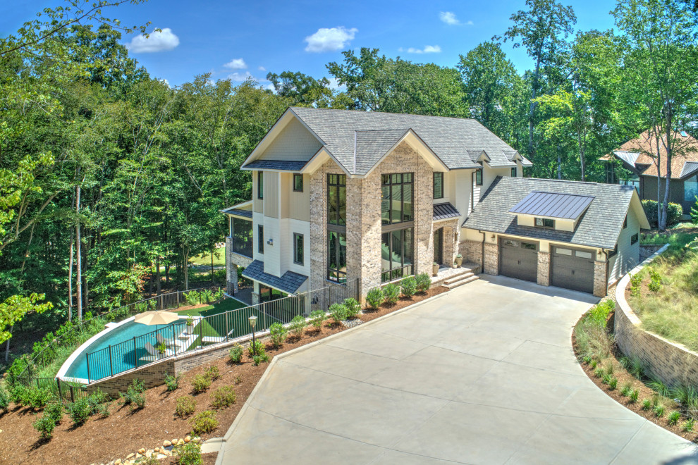 Modern French Country Custom Home - French Country - Exterior - Raleigh ...