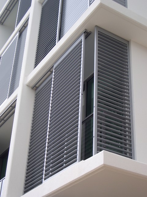 Exterior Aluminum Shutters contemporary-exterior