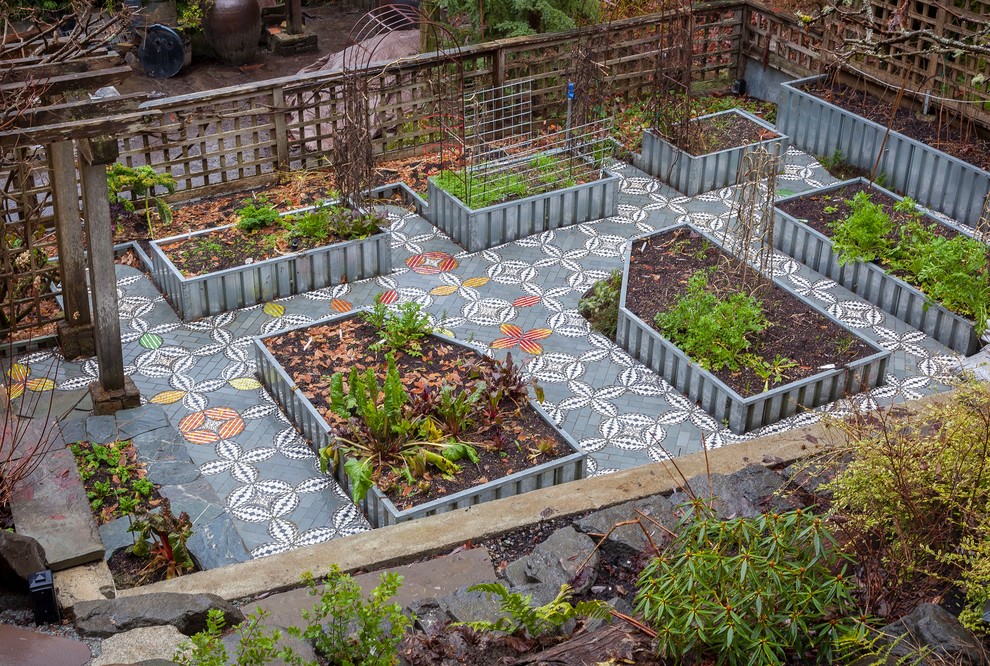 Inspiration for an eclectic landscaping in Seattle.