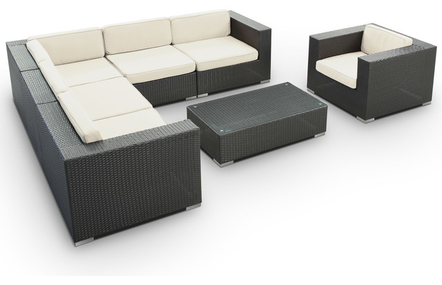 Corona Outdoor Wicker Patio 7 Piece Sectional Sofa Set Corona Outdoor Wicker Patio 7 Piece Sectional Sofa Set