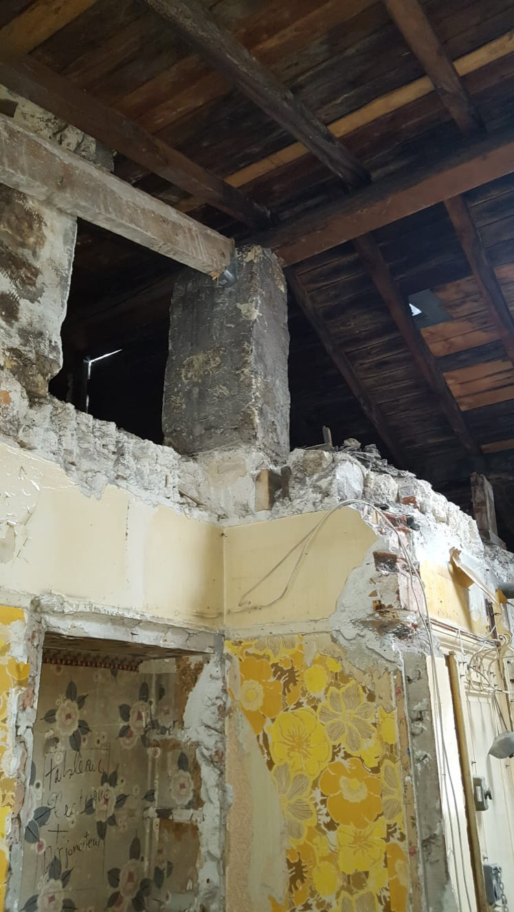 Démolition pour créer mezzanine