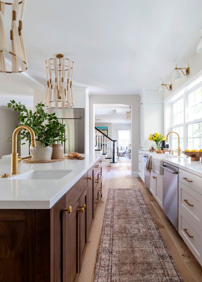 Example of a transitional kitchen design in San Francisco