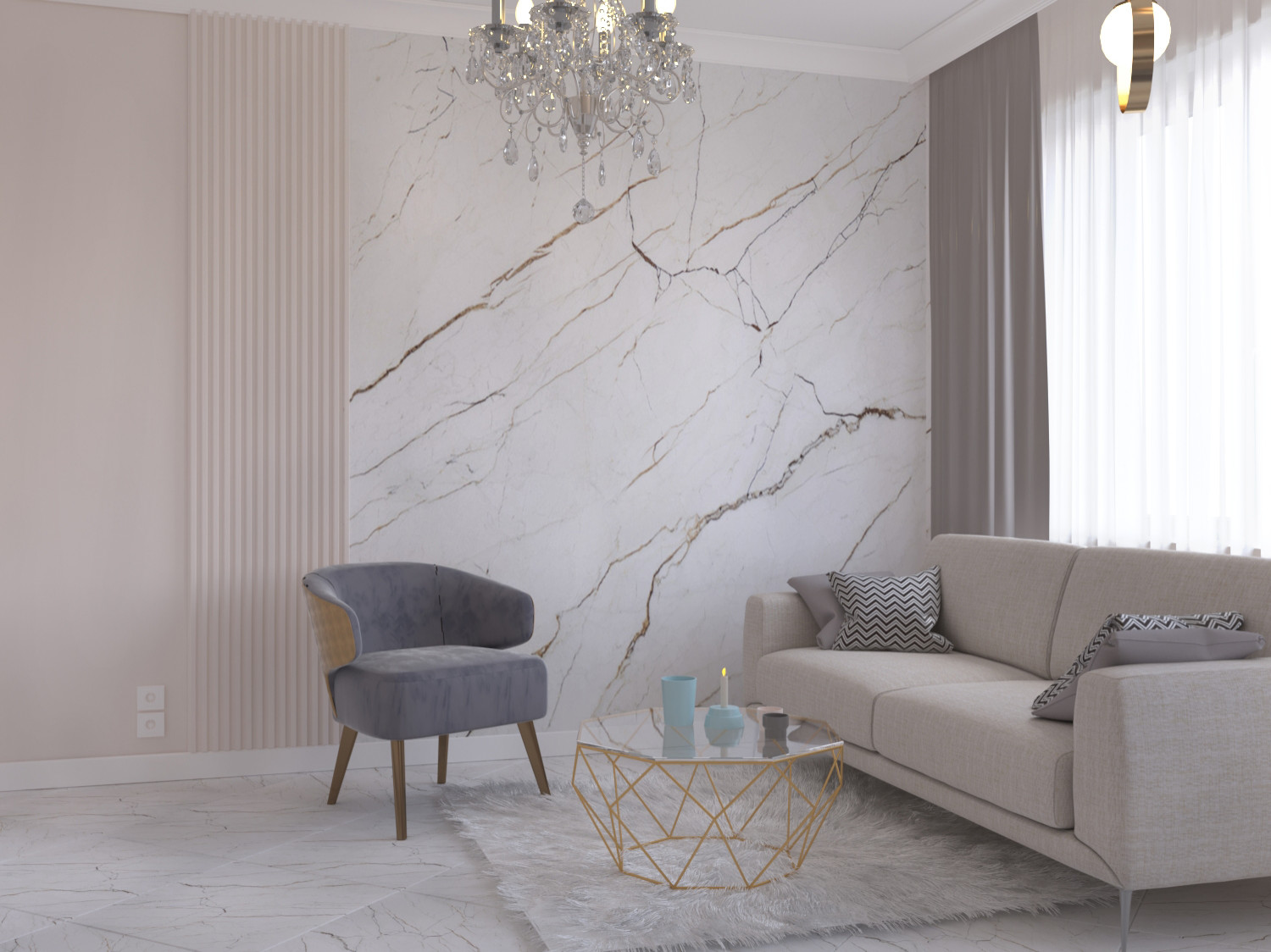 Дизайн частного дома в стиле неоклассика с элементами арт-дэко