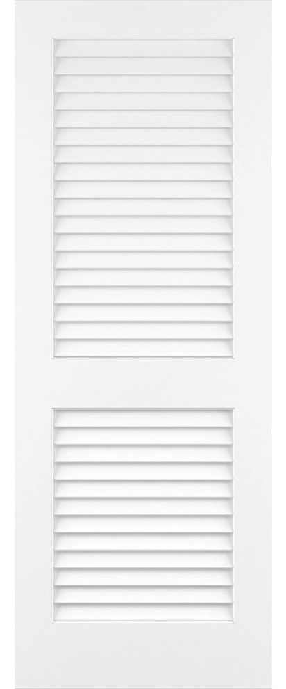 Plantation Louver/Louver Passage Door, Primed, 30"x80"x1.375"