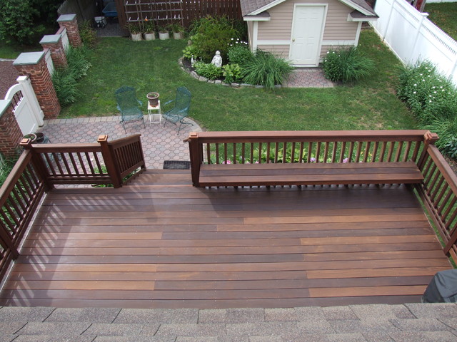 Ipe deck with built in bench - Traditional - Deck - Newark - by ... - Ipe deck with built in bench traditional-deck