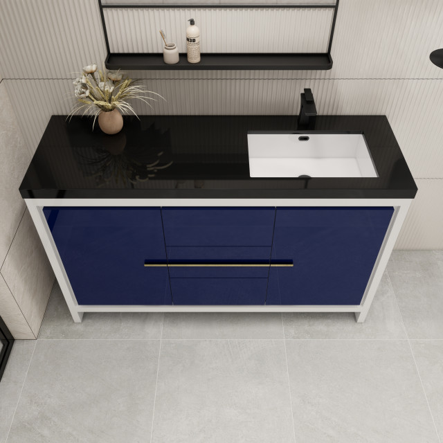 Dory 60" Single Right Sink FreeStanding Vanity With Sink Contemporary