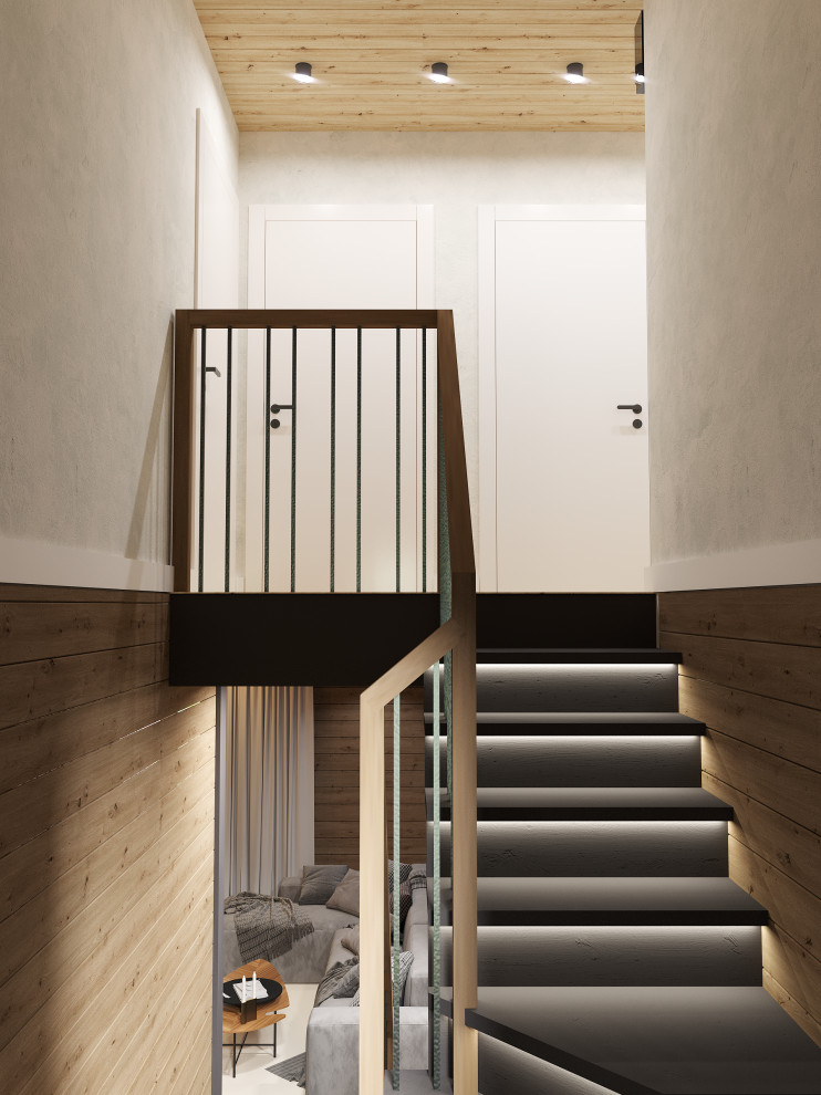 Дизайн 2го этажа в доме из бруса