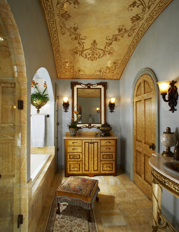This is an example of a mediterranean bathroom in Dallas.