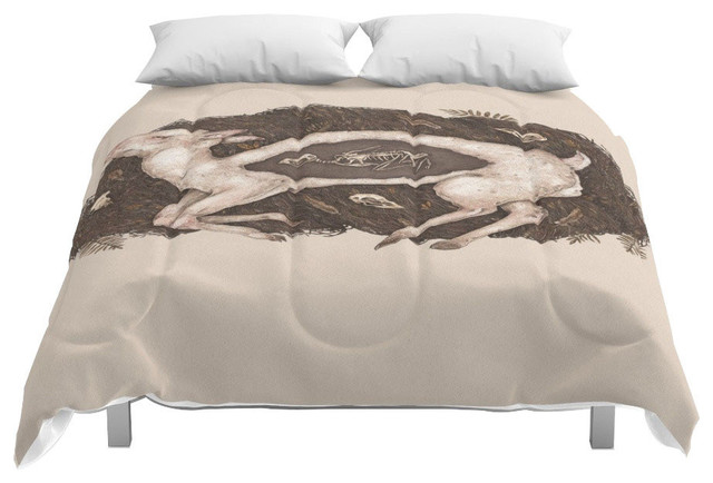 Society6 Predaceous Herbivore Ghost Deer Comforter Contemporary