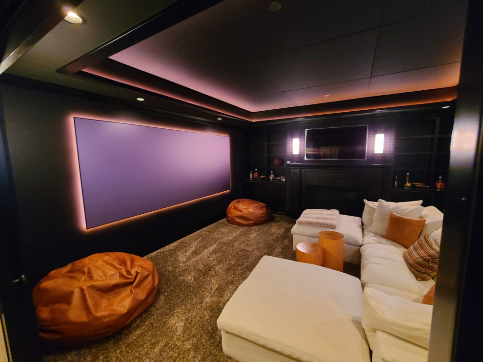 Design ideas for a home cinema in Seattle.