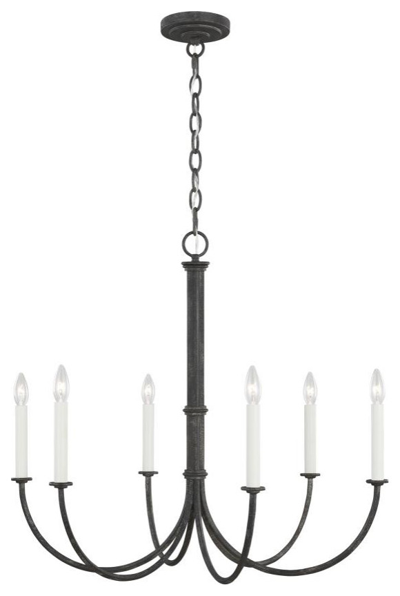 Champlain Chandelier, 6-Light, Iron Oxide, 31