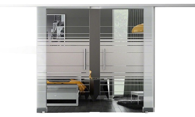 2 Leaf Double Sliding Gl Barn Doors 56 X81