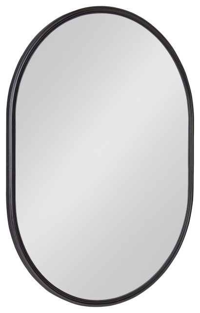 Caskill Capsule Framed Wall Mirror, Black, 18x24