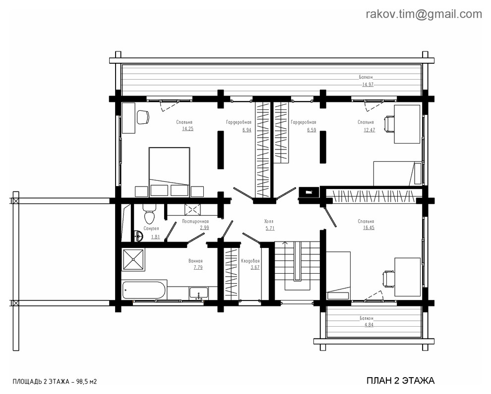 Дом из клееного бруса – 180 м2, г. Новосибирск