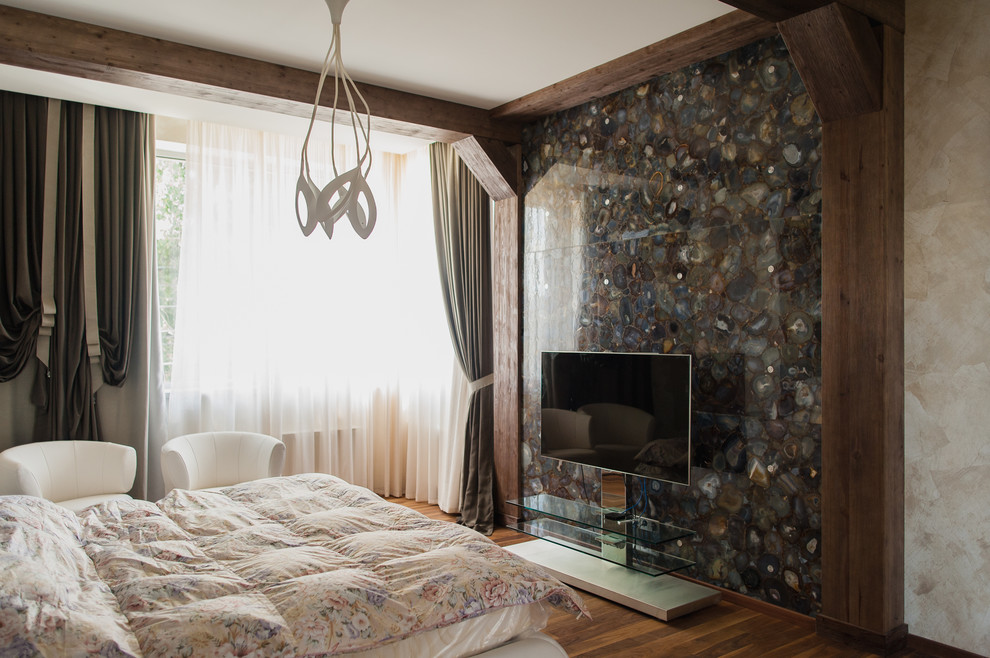 Дом в современном стиле с консольной лестницей