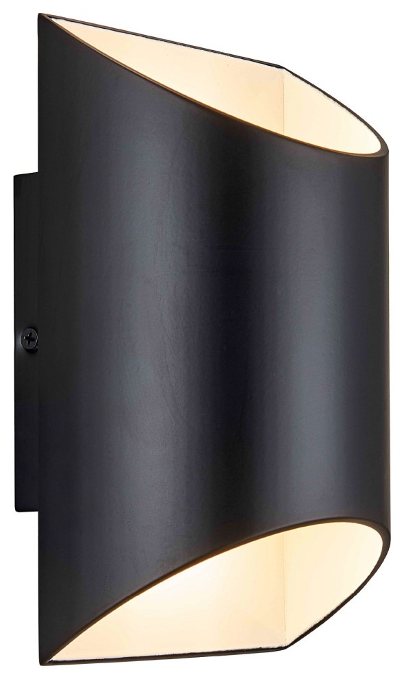 LED Light Outdoor Wall Lamp in Black Finish Modern Outdoor Wall