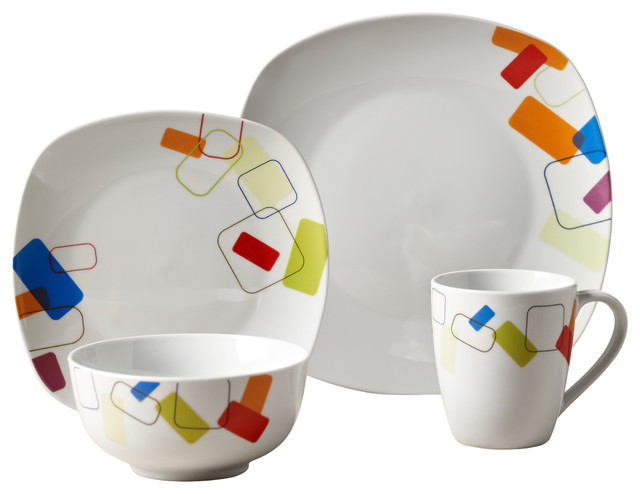 Soho 16-Piece Dinnerware Set - Contemporary - Dinnerware Sets - by ... Soho 16-Piece Dinnerware Set - Contemporary - Dinnerware Sets - by ...