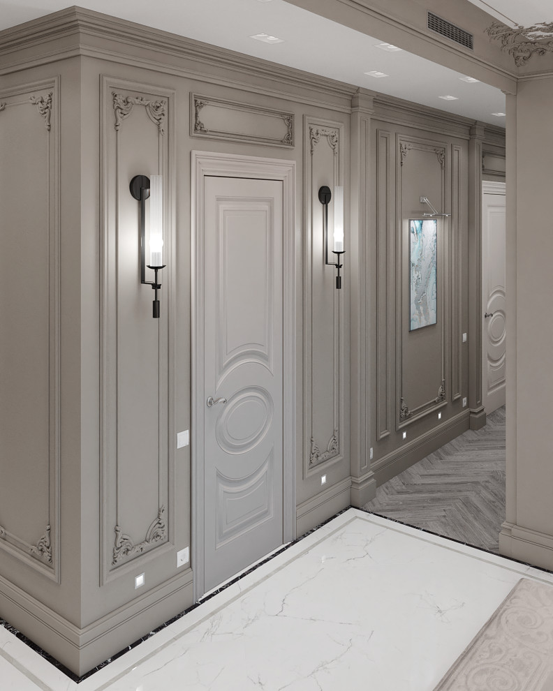 Гостиная в современном стиле в ЖК "Сердце Столицы"