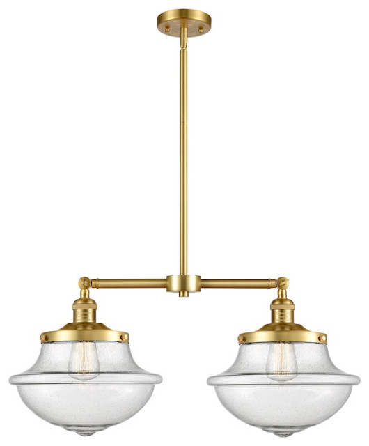 Innovations 544LED Large Oxford 2Light Chandelier, Gold/Seed, 209SG