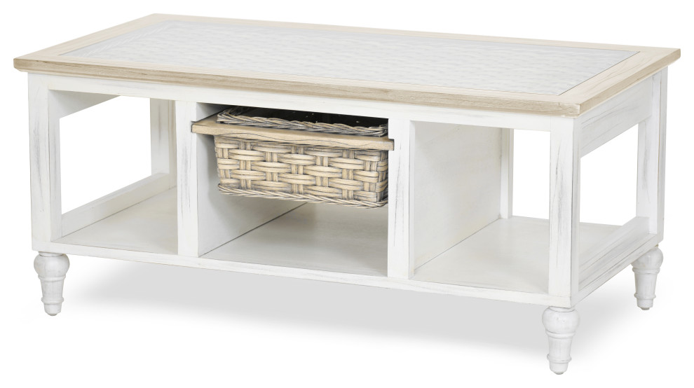 Island Breeze 1Basket Coffee Table Tropical Coffee Tables by Sea