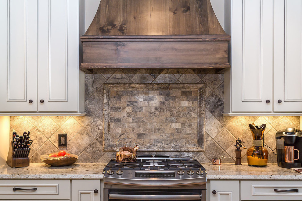 Inspiration for a rustic kitchen remodel in Raleigh