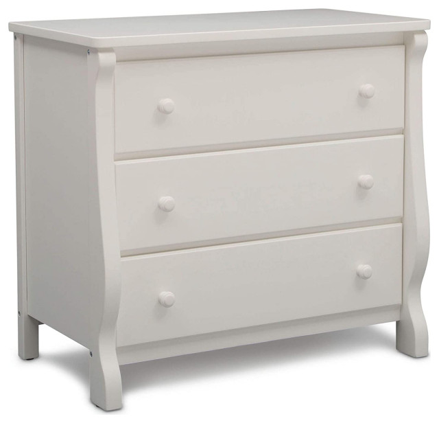 Contemporary Dresser, Hardwood Construction and Drawers With Rounded