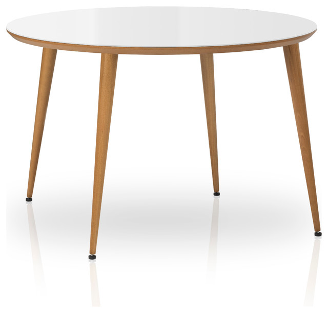 Essai Round Glass Top Dining Table, Houzz Round Glass Dining Table