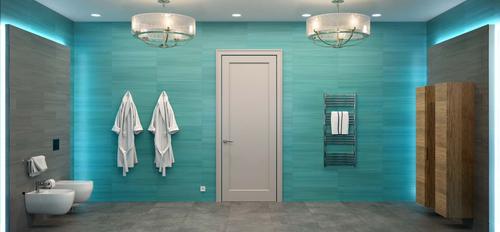 Визуализация ванной комнаты "Лазурь"