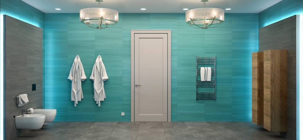 Визуализация ванной комнаты "Лазурь"