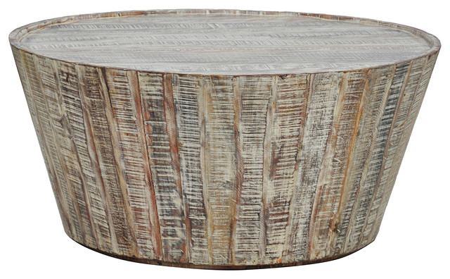 Hamshire Wooden Barrel Coffee Table