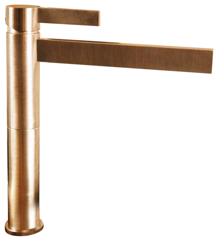 Caso Bathroom Faucet, Brushed Gold, Without pop-up drain