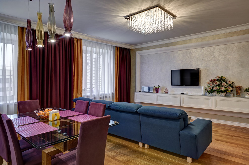 Реализованный яркий Дизайн-Проект 4х комнатной квартиры