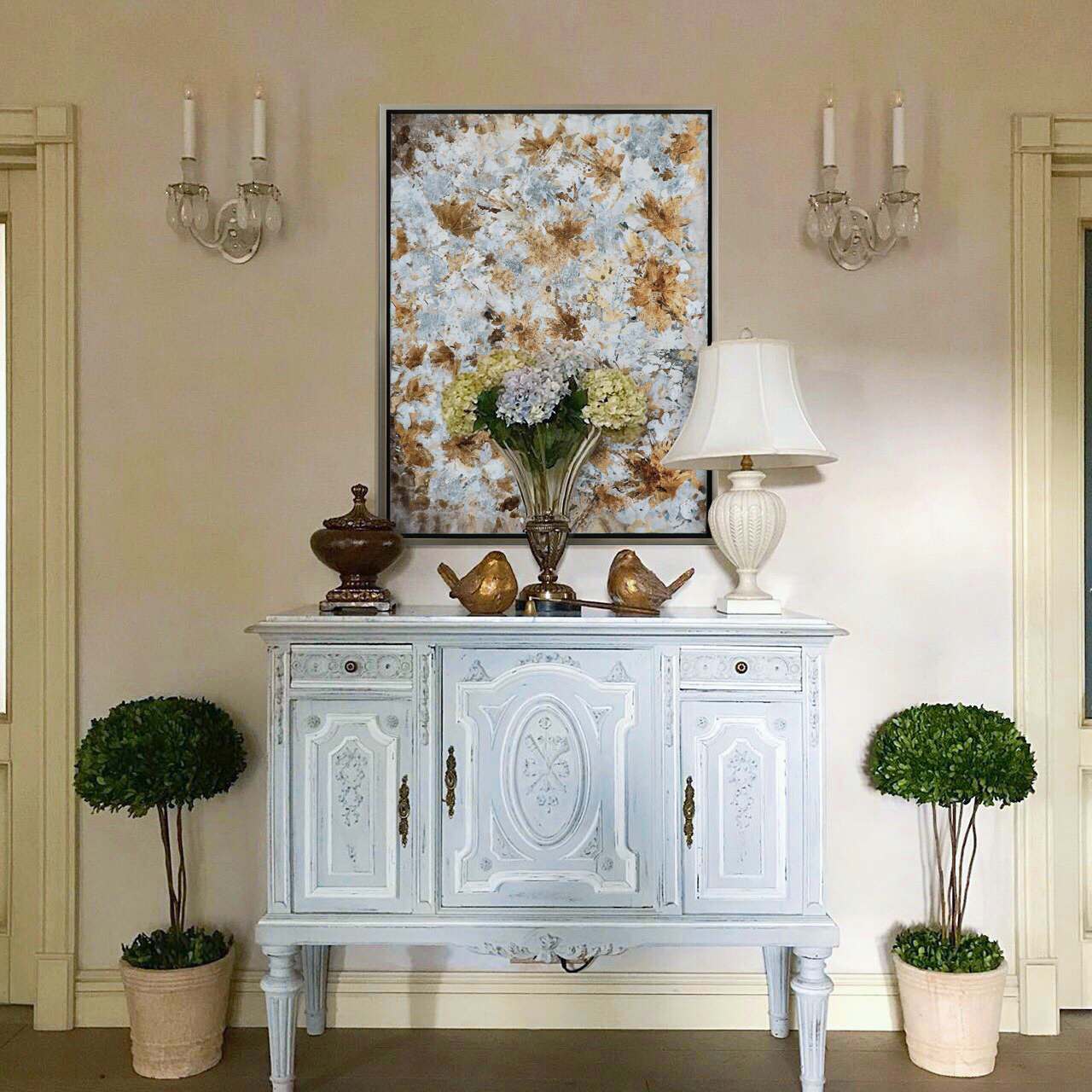 Дизайн-проект загородного дома, гостиная, столовая