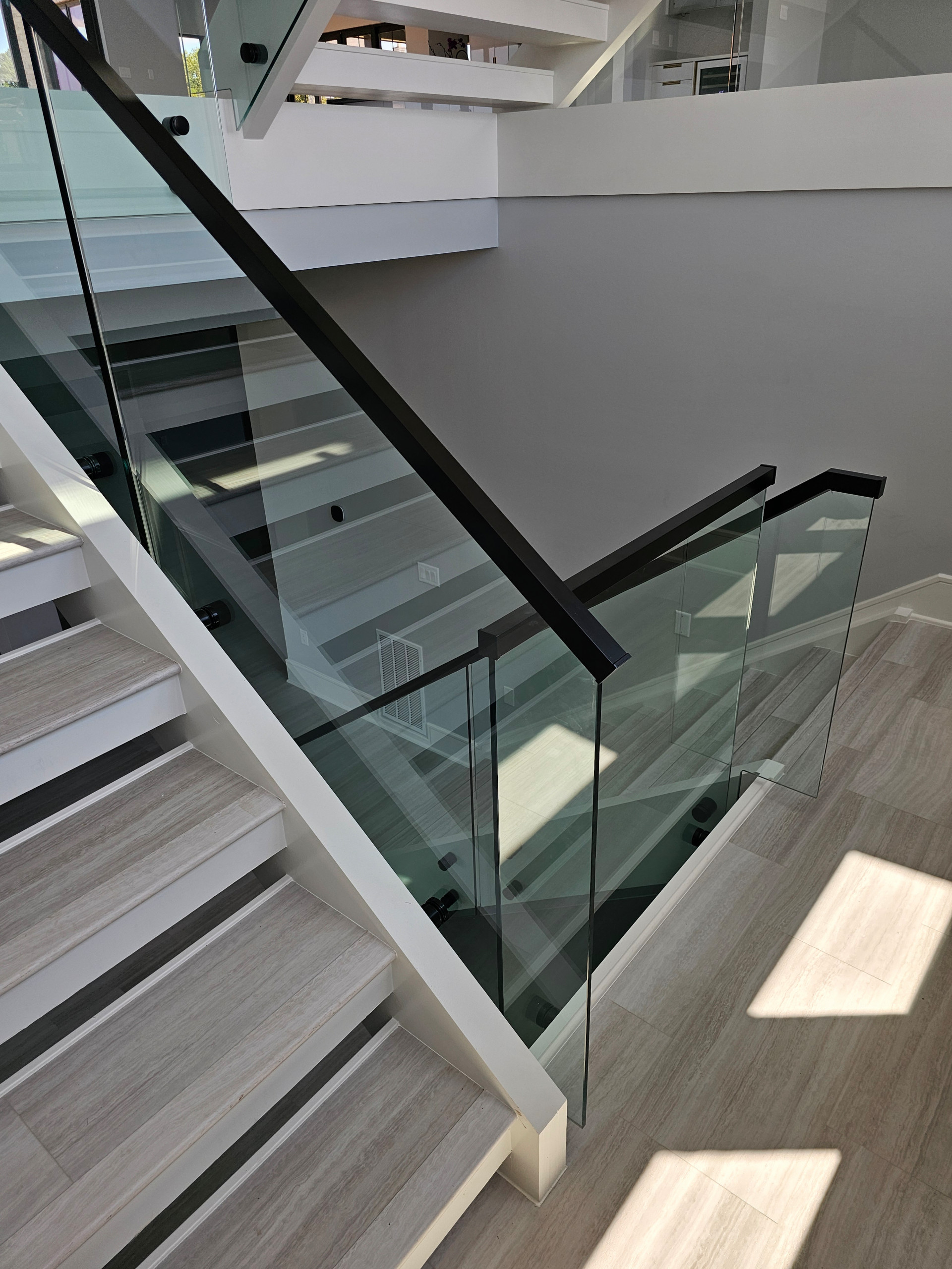 125_Modern Open Rise Stair with Glass Balustrade, Aldie, VA 20105