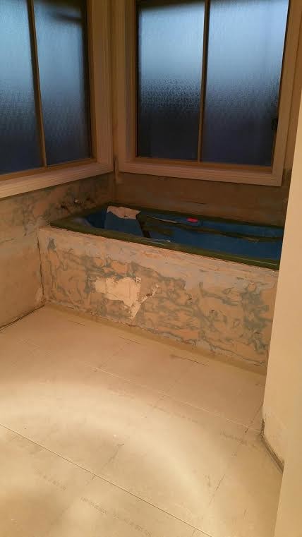 Rebuild of faulty bathroom - including all structural walls and floor