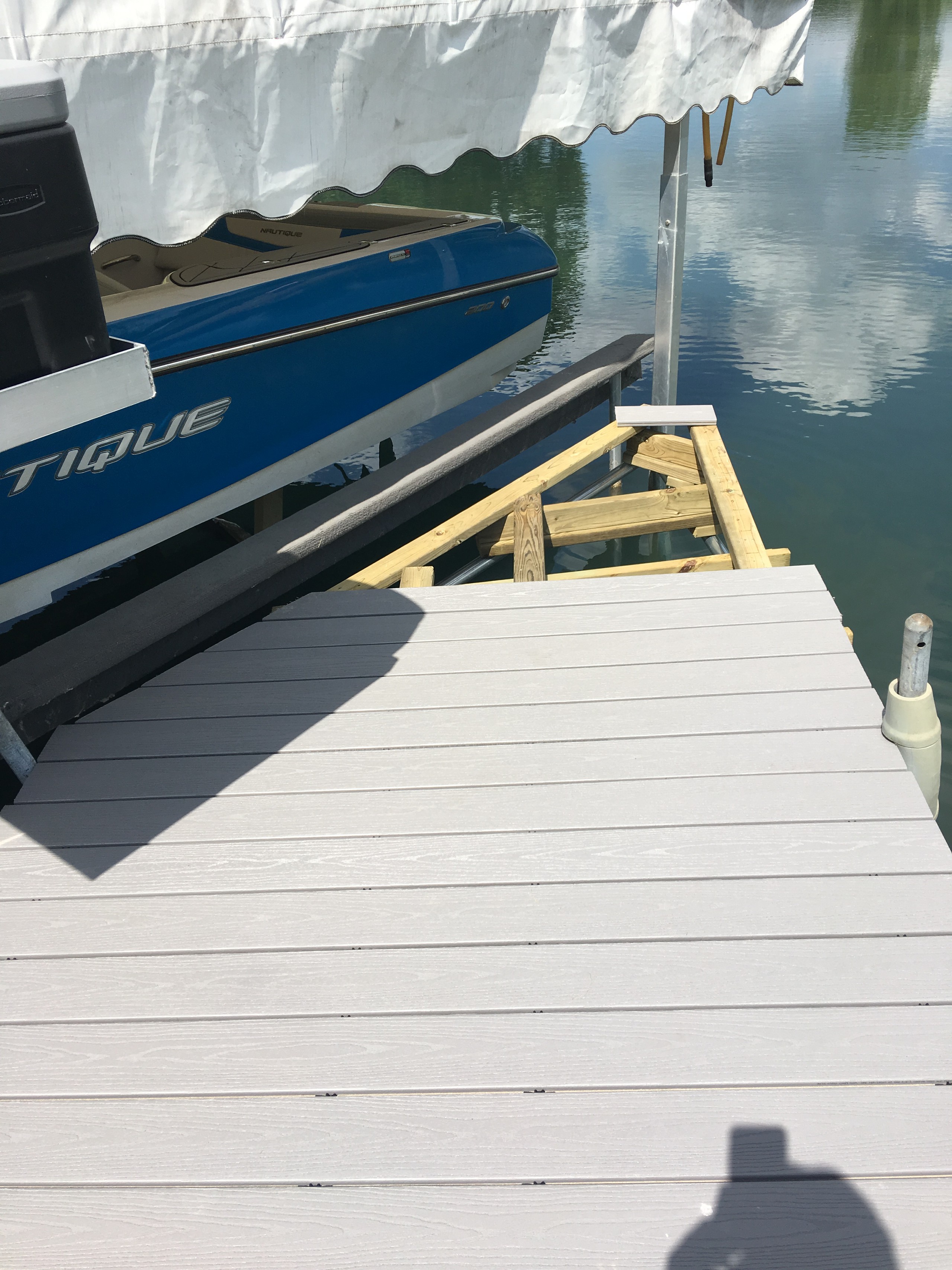 New Fiberon Dock strip and replace and add triangle section