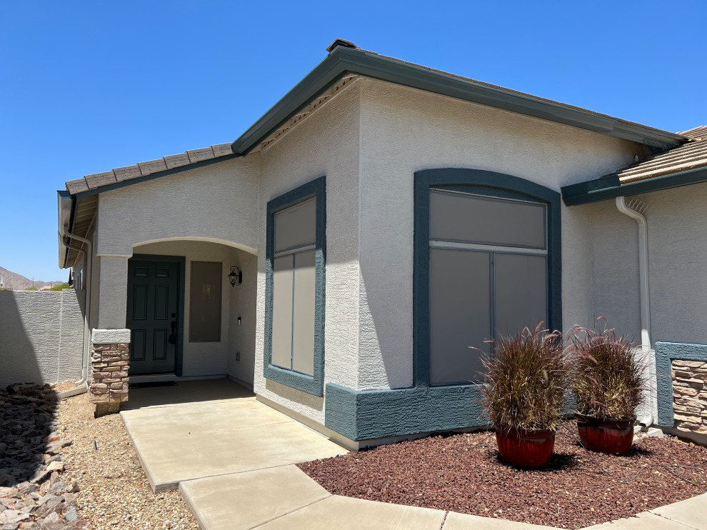 Stucco, Stucco popouts, and front door Exterior Phoenix by