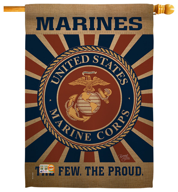 Marine Corps Decorative Vertical Double Sided House Flag - Modern ...