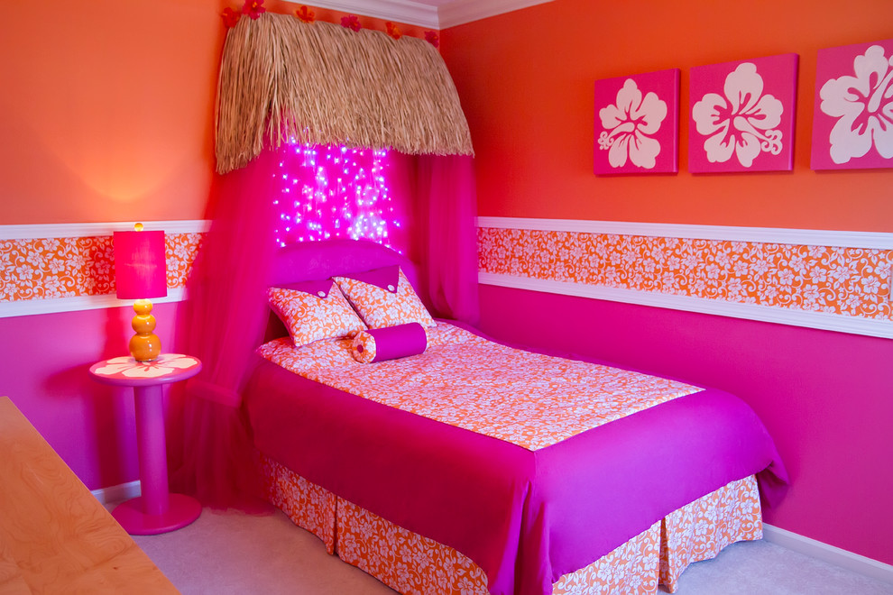 Girl S Hawaiian Theme Bedroom Tropical Bedroom Indianapolis By   Home Design 