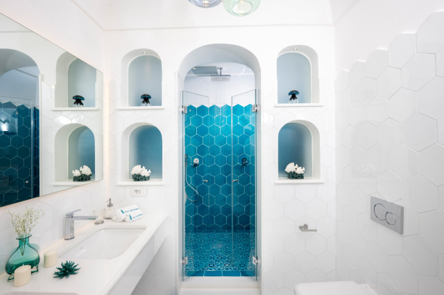 Villa Aldo Marino Positano - Bagno mediterranean-bathroom
